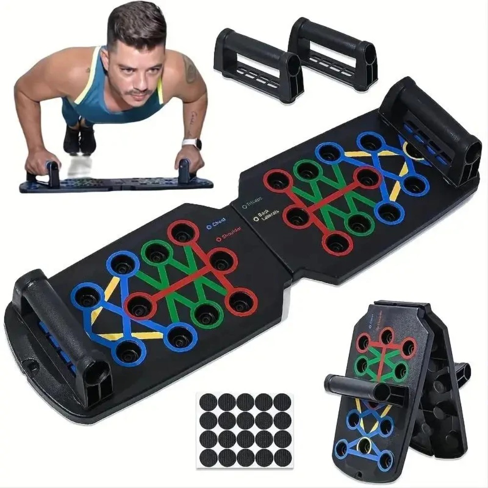 Push Up Board - Tragbares, multifunktionales Push-up-Board-Set mit Griffen, faltbares